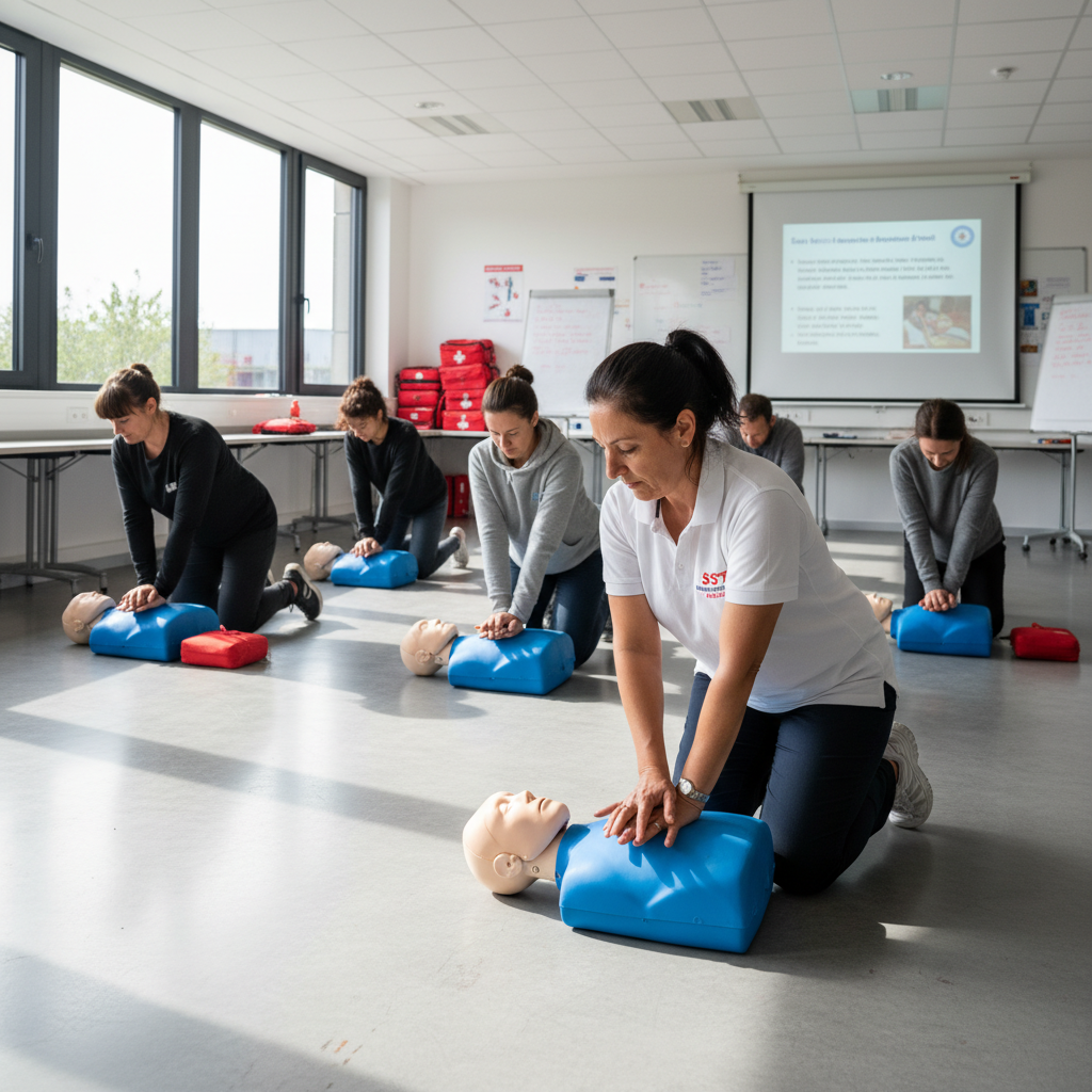 Formation secourisme SST à Montigny-le-Bretonneux : sessions certifiantes INRS